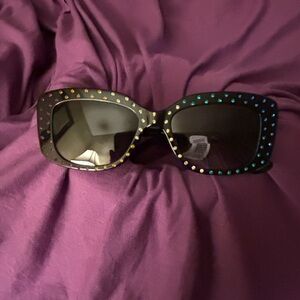 Kurt Geiger Black Sunglasses with Multicolor Studs